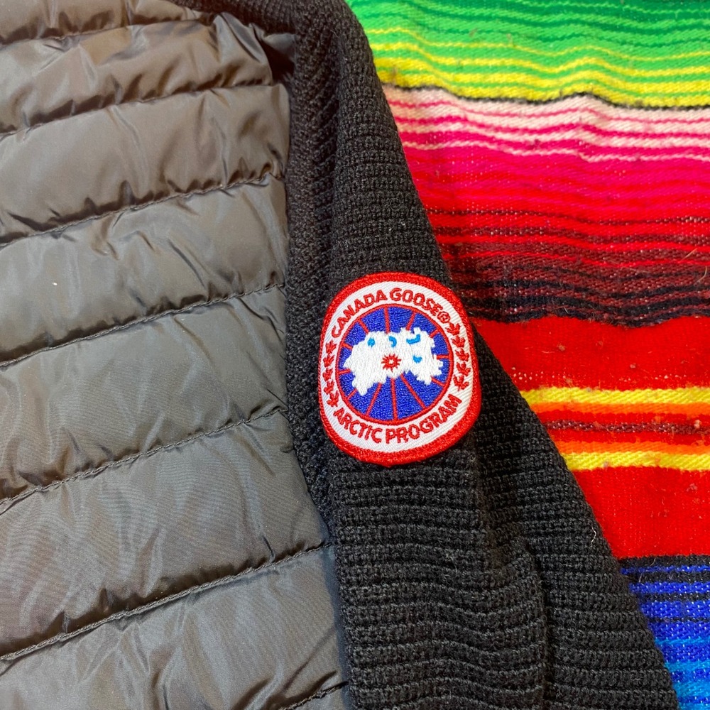 Canada Goose HyBridge Knit Jacket Black Merino Wool Down Womens Medium - Picture 4 of 11